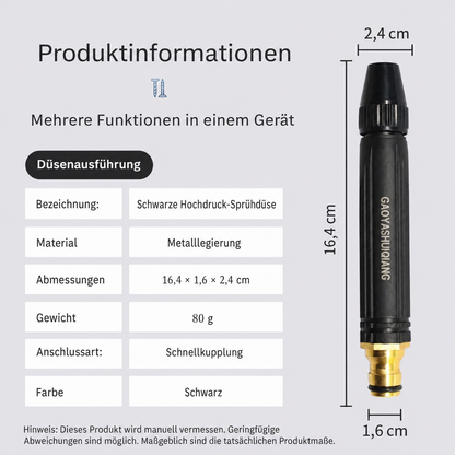 🚗 NUR NOCH HEUTE – 50 % RABATT🧡 Hochdruck-Sprühdüse für Autowäsche & Garten